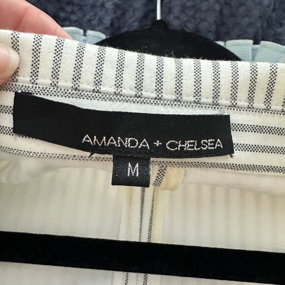 Amanda + Chelsea Striped Stretch Knit Blazer Size Medium - Picture 9 of 10